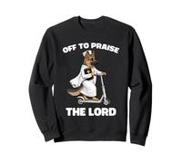 Off To Praise The Lord Funny Christian German Shepherd Faith Sweatshirt