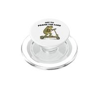 Off to Praise The Lord Funny Christian Meme Frog Humor PopSockets PopGrip for MagSafe