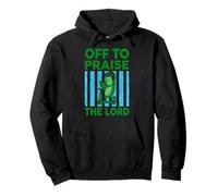 Off To Praise The Lord Pickle Cucumber For Christians Pullover Hoodie