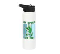 Off to Praise The Lord Pickle Cucumber for Christians Stainless Steel Insulated Water Bottle