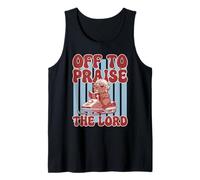 Off to Praise The Lord Retro Beaver Tank Top