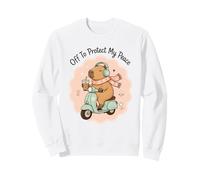Off to Protect My Peace Capybara Scooter No Contact Breakup Sweatshirt