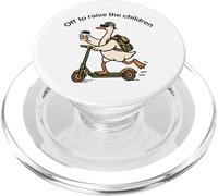 Off to Raise The Children Funny Goose Fathers Day PopSockets PopGrip for MagSafe