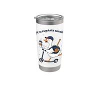 Off to Regulate Emotions Duck Scooter Ride Stainless Steel Insulated Tumbler