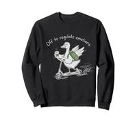 Off to Regulate Emotions Funny Goose Psychologist Sweatshirt