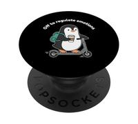 Off to Regulate Emotions Penguin Mental Health Counselor PopSockets Adhesive PopGrip