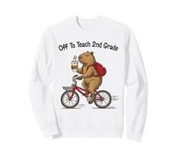 Off To Teach 2nd Grade Capybara Teacher Back To School Sweatshirt