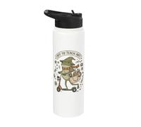 Off to Teach Art Teacher Frog Funny Back to School Stainless Steel Insulated Water Bottle