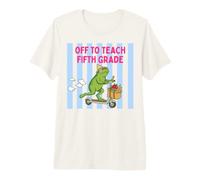 Off to Teach Fifth Grade Frog Funny School Design Premium T-Shirt