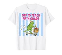 Off to Teach Fifth Grade Frog Funny School Design T-Shirt