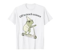 Off to Teach Science Funny Frog Wizard Hat Science Teacher T-Shirt