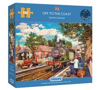 Off to the Coast | 500 Piece Jigsaw Puzzle | Family Train Nostalgia | Sustainable Jigsaw Puzzle for Adults | Premium 100% Recycled Board | Great Gift for Adults | Gibsons Games