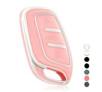 OFF WE GO Car Key Case Key Cover for MG MG4 MG5 MG6 MG ZS EV HS EHS ZX GT Roewe RX3 RX8 ERX5 RX5 I6 I5 Key Protection Case Pink Silver