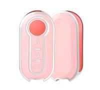 OFF WE GO Car Key Cover Case Car Key Fob for Fiat 500 500L Brava Bravo Doblo Ducato Punto Panda Qubo Scudo Stilo LanciaSoft TPU Full Protection Car Key Shell 3 buttons Car Key Holder Box, Pink Siler