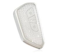 OFF WE GO Car Key Cover Case Car Key Fob for VW Golf 8 Seat Volkswagen Ateca Skoda Leon Tarraco Octavia Cupra Formentor Born Full Protection Car Key Shell 3 buttons Car Key Holder Box, White