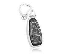 OFF WE GO Car Key Cover Case Fit for Ford Fiesta Focus Kuga Mondeo B-Max C-Max Grand C-Max S-Max Focus RS Ford Galaxy Key Fob Shell with Keychain Car Key Protective Fob Key Holder Box, Black