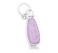OFF WE GO Car Key Cover Case Fit for Ford Fiesta Focus Kuga Mondeo B-Max C-Max Grand C-Max S-Max Focus RS Ford Galaxy Key Fob Shell with Keychain Car Key Protective Fob Key Holder Box, Purple