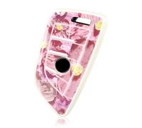 OFF WE GO Car Key Cover Case Key Fob Fit for BMW 2 3 5 7 Series X1 X3 X4 X5 X6 F45 G30 G32 F90 F48 G01 G02 F15 F85 F16 F86 Car Key Shell Car Key Protective Fob Key Holder Box, Pink