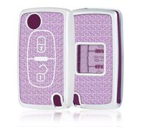 OFF WE GO Car Key Cover Case Key Fob Fit for Citroen C2 C3 C4 C5 C6 C8 Car Peugeot 207 307 308 807 3008 5008 Partner Key Shell Car Key Protective Fob Key Holder Box，Purple