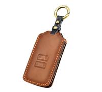 OFF WE GO Car Key Cover Case Leather Key Fob Fit for Renault Clio Megane Kadjar Captur Dacia Duster Espace Arkana Sandero 4 Buttons Car Key Shell with Keychain Key Protective Fob Key Holder Box, Brown
