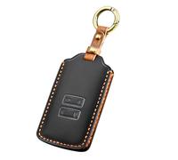 OFF WE GO Car Key Cover Case Leather Key Fob Fit for Renault Clio Megane Kadjar Captur Dacia Duster Espace Arkana Sandero 4 Buttons Car Key Shell with Keychain Key Protective Fob Key Holder Box, Black