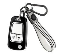 OFF WE GO Car Key Cover Key Cover Key Case Car Key Case for Opel Vauxhall Adam Astra Corsa Meriva Mokka Movano Zafira Chevrolet Aveo Trax, White