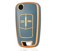 OFF WE GO Key Cover Car Key Cases Key Case for Vauxhall Astra Antara Corsa Zafira Vectra Tigra B Key Cover Car Key Case Key Box Protective Case Blue Gold