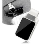 OFF WE GO Sunglasses Holder for Car Sun Visor, Plastic Eyeglass Hanger Clip Universal Car Glasses Clip Holder Suitable for Sun Visor of Most Cars and Different Size Eyeglasses (White)