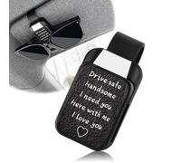 OFF WE GO Sunglasses Holder for Car Sun Visor, Plastic Eyeglass Hanger Clip Universal Car Glasses Clip Holder Suitable for Sun Visor of Most Cars and Different Size Eyeglasses (Word)