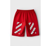 Off-White Airport Tape Sweatshorts Red - M