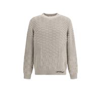 Off-White arrow 3D stitch knit crewneck - Grey S-M-L