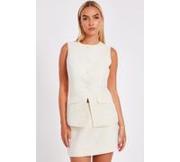 Off White Boucle Sequin Waistcoat Quiz Off White 12