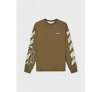 Off-White Bricks Arrow Long Sleeve T Shirt Army Green - Mens - S