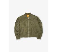 Off-White C/O Virgil Abloh Off-White C/O Virgil Abloh Bookish Diag Shell Bomber Jacket 6-12 Years Martini Olive 8 Years