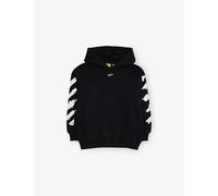 Off-White C/O Virgil Abloh Off-White C/O Virgil Abloh Diagonal Paint-Stripe Cotton Hood 4-12+ Years Black 4 Years