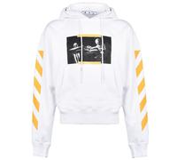Men's Off-White Carav Painting Over White Hoodie - Size: 40/Regular