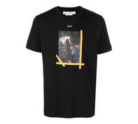 Off-White Caravaggio Printed Cotton T-shirt Black OMAA027C99JER0151001 M
