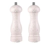 (Off-white color box) High quality oak wood salt and pepper mill, adjustable coarseness and refillable