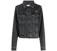 Off-White Diag Design Regular Fit Dark Grey Denim Jacket - M