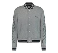 Men's Off-White Diag Outline Grey Varsity Jacket - Size: 38/Regular