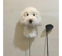Off-White Doodle Dog Golf Club Head Covers - Funny Animal Headcovers for Clubs with Plush Protection for Drivers & Woods | Golf Gifts for Men Women Dog Lovers