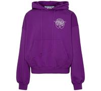Off-White Hand Arrow Design Boxy Fit Oversized Hoodie - Purple - XS
