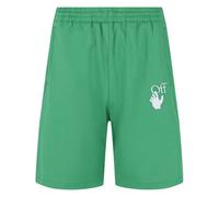 Off-White Hands Off Logo Skate Fit Track Sweat Shorts - Green - XL