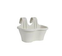 Off-White Hanging Fence Planter, Medium 33 cm, 6.5 L Plastic Trough