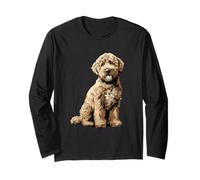 Off White Lagotto Romagnolo Dog Illustration Long Sleeve T-Shirt