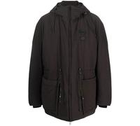 Off-White logo-patch padded jacket - Black S