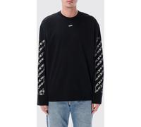 Off-White Long-Sleeved Cotton T-Shirt with Arrow and Diagonal Print - Size: L - male