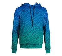 Off-White Mens All-Over Peacock Blue Sports Hoodie Polyamide - Size Small