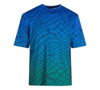 Off-White Mens All-Over Peacock Blue Sports T-Shirt Polyamide - Size Small