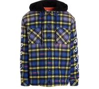 Off-White Men's Arrow Padded Flannel Dusty Blue Jacket in White | Size: Medium Off-White White M